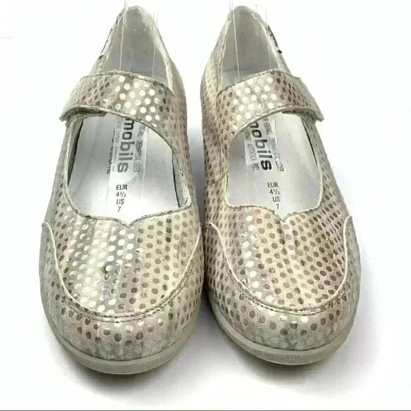 Mephisto air relax walking flats size 41.5 7 multicolored holographic pin dot - Picture 3 of 12